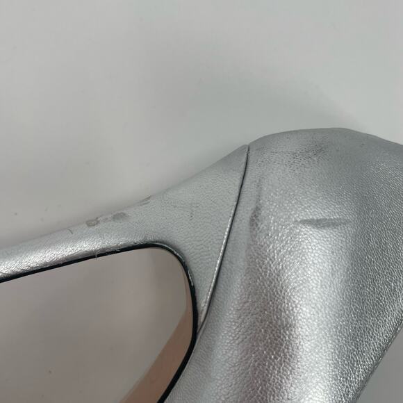 TED BAKER Ryal Heels Size 39 (US Size 9) Pump Silver Bow Metallic Feminine Bride - Picture 6 of 15